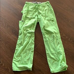 Small Green Koi Scrub Pants